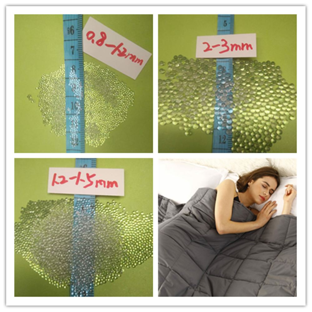 增重玻璃微珠玻璃球16-20目16-24#重力毯重力珠